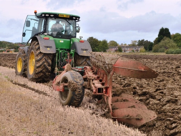 Ploughing stubble